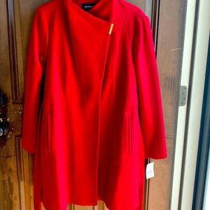 🎉 free shipping! NWT red long pea coat